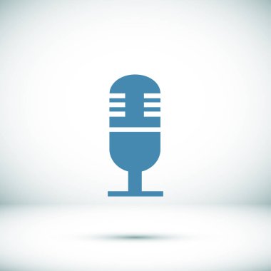 Retro Mikrofon Simgesi