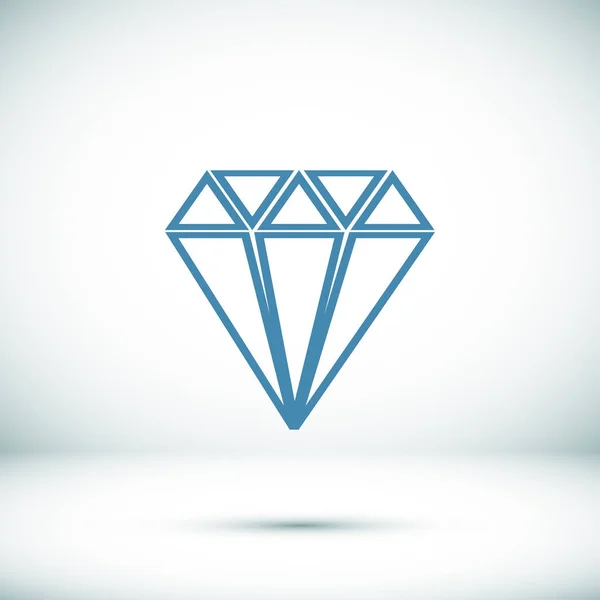 Icono de botón de diamante — Vector de stock