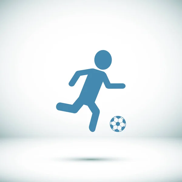 Soccer, silhouettes de footballeur — Image vectorielle