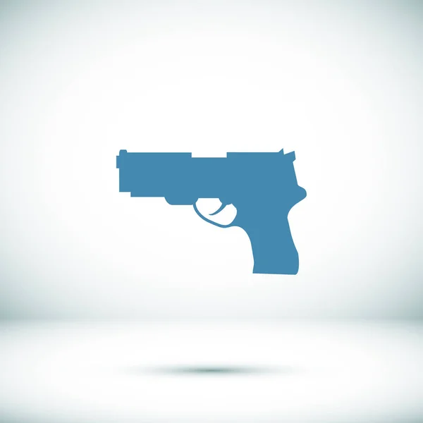 Ikona sylwetka pistolet — Wektor stockowy