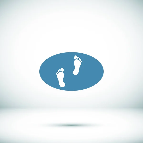 Ikon jejak kaki manusia - Stok Vektor