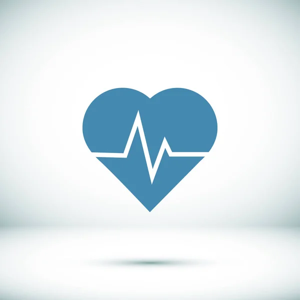Heartbeat-cardiologie-pictogram — Stockvector