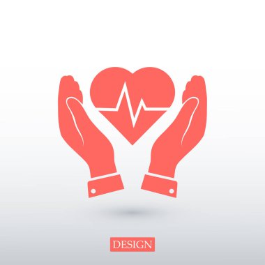 kalp ve el simgesi