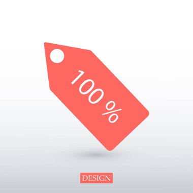 % 100 bir ses etiketi simgesi