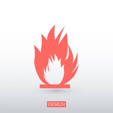 siluet yangın simgesi