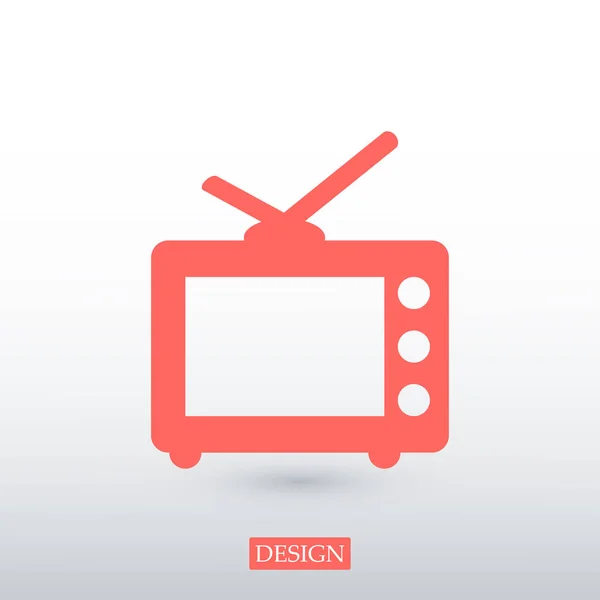 Icono web de televisión — Vector de stock