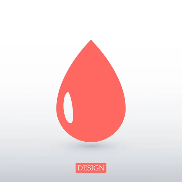 Icône de goutte rouge — Image vectorielle