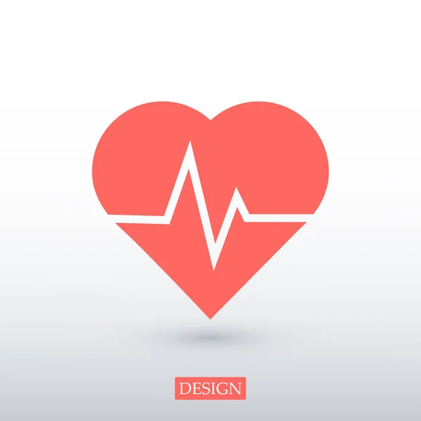 Heartbeat cardio pictogram — Stockvector