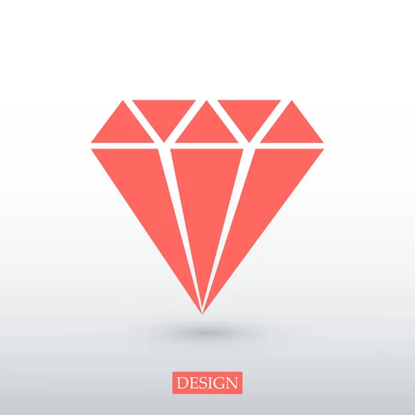 Diamant web pictogram — Stockvector