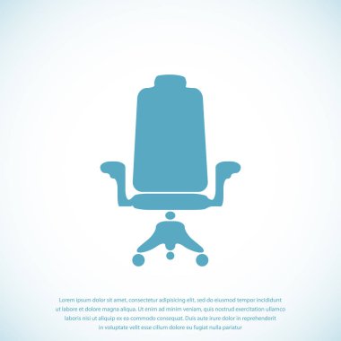 sandalye düz simgesi