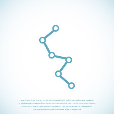 Diyagram düz simgesi