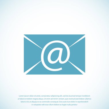 e- posta iletisi düz simgesi