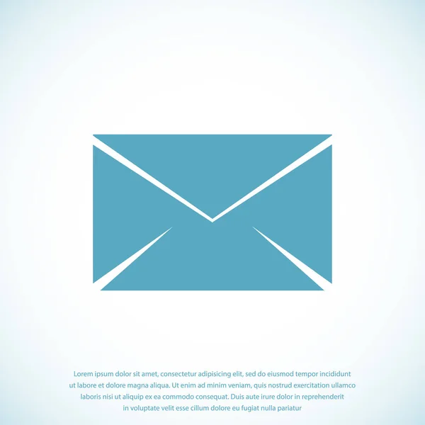 Ícone envelope azul — Vetor de Stock