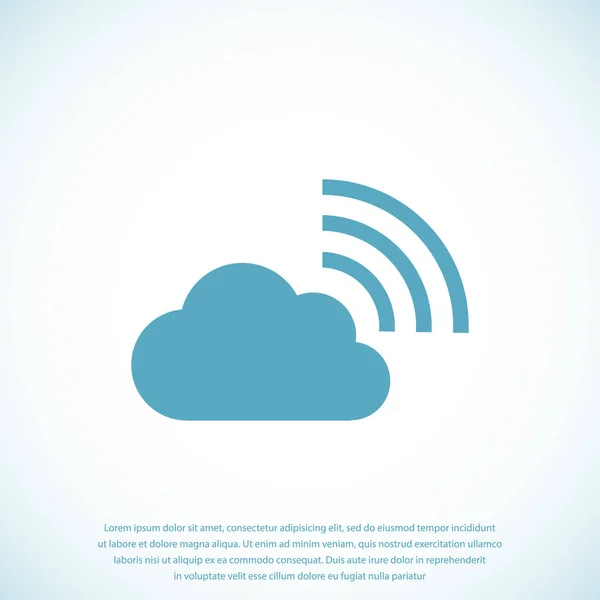 Icona nuvola wi-fi — Vettoriale Stock