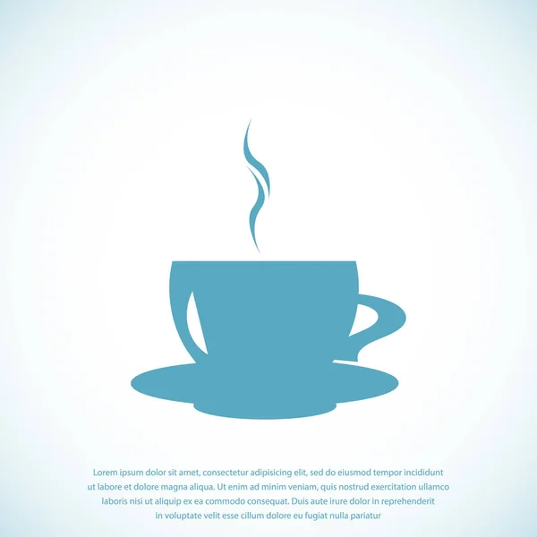 Beker met koffie pictogram — Stockvector