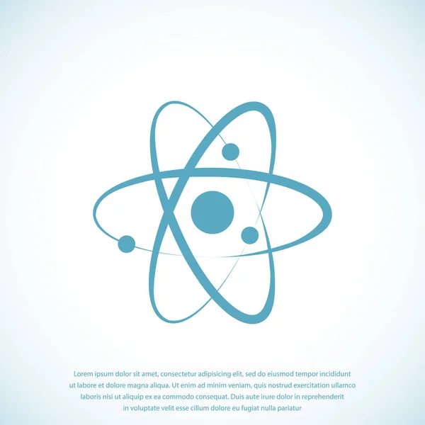 Atom tecken ikonen — Stock vektor