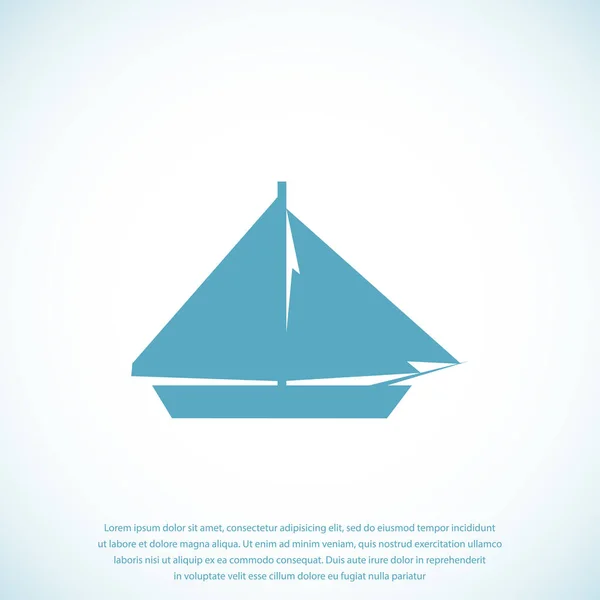 Segel båt ikonen — Stock vektor