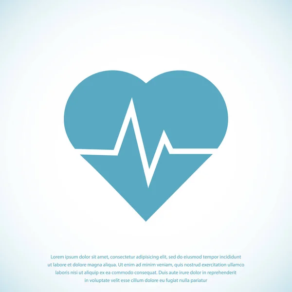 Icono médico latidos del corazón — Vector de stock