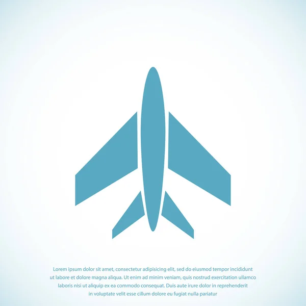 Avión icono de viaje — Vector de stock