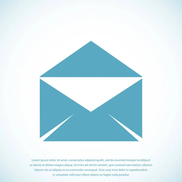 Ícone envelope azul — Vetor de Stock