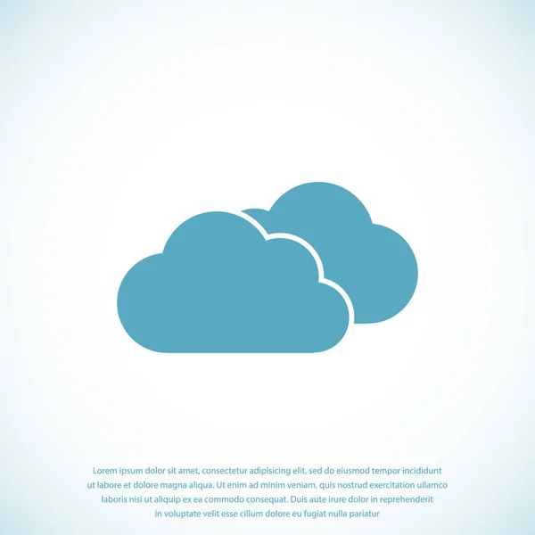 Tiempo nubes icono — Vector de stock