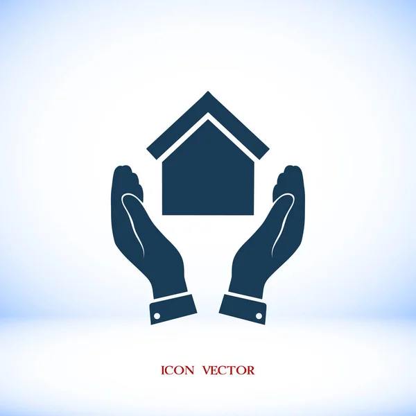 Simple home in hands — Stock Vector