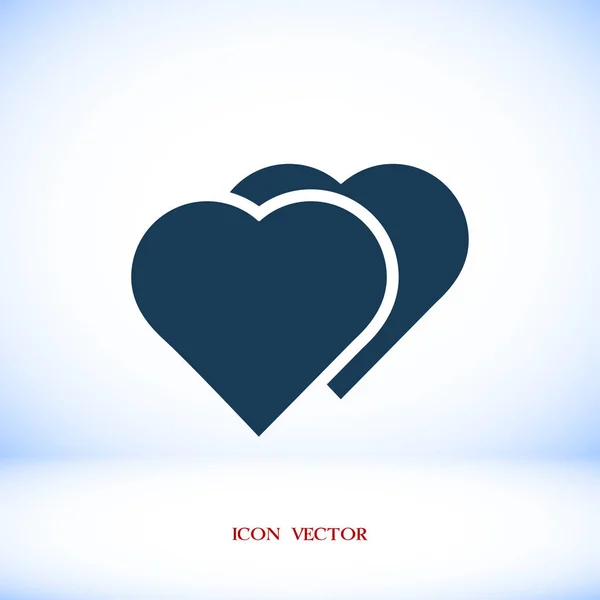 Icono de dos corazones — Vector de stock