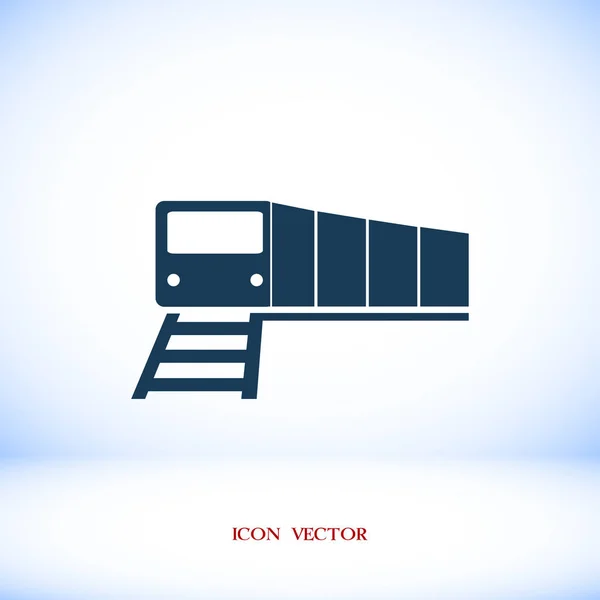Icône plate de train — Image vectorielle