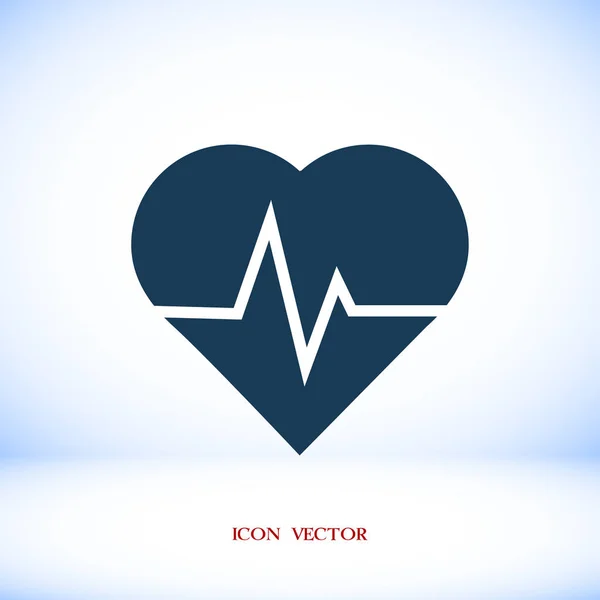 Heartbeat medische pictogram — Stockvector