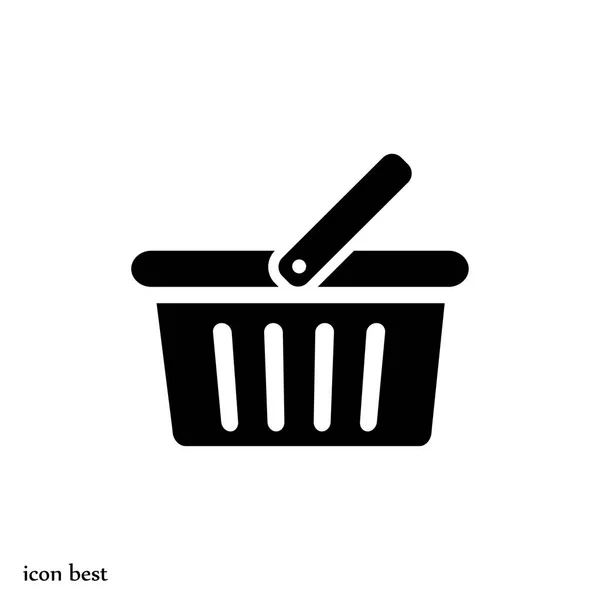 Shop icône panier — Image vectorielle