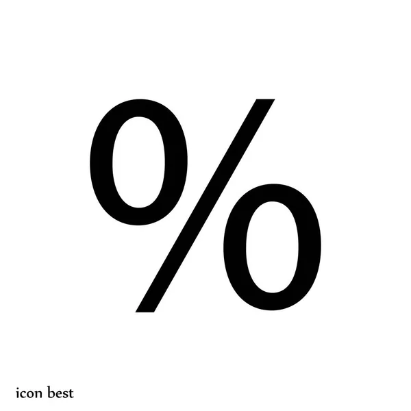 Ícone sinal percentual —  Vetores de Stock