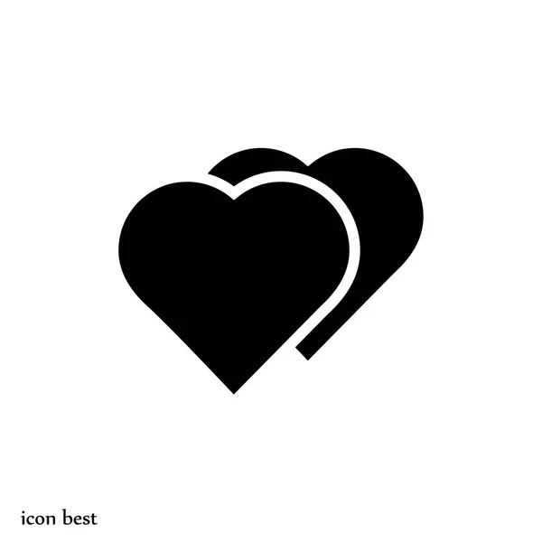 Corações ícone simples — Vetor de Stock