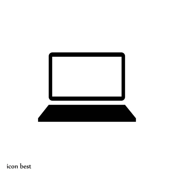 Computadora simple icono — Vector de stock