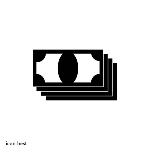 Icona di denaro pittogramma — Vettoriale Stock