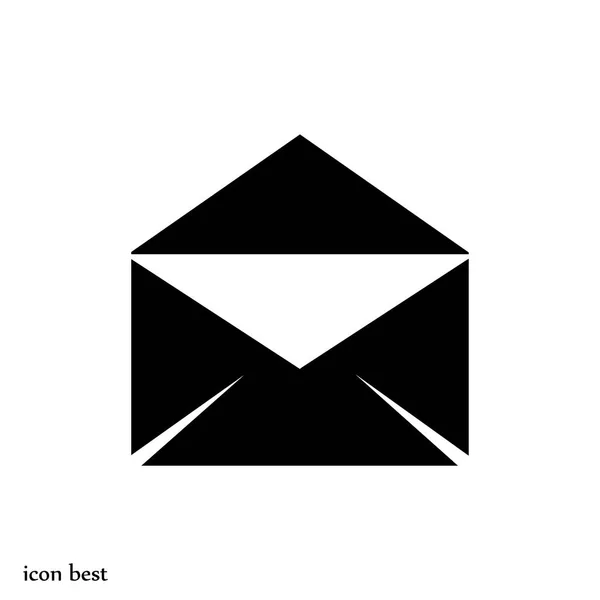 Black envelope icon — Stock Vector