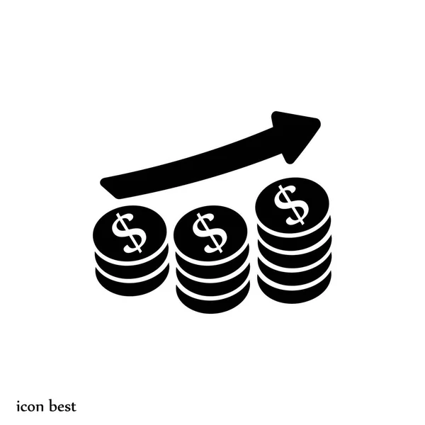 Gelddiagramm-Symbol — Stockvektor