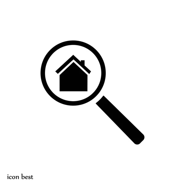 Search for house icon — Stock Vector