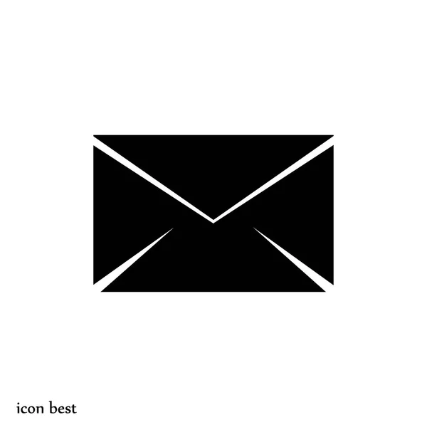 Zwarte envelop pictogram — Stockvector