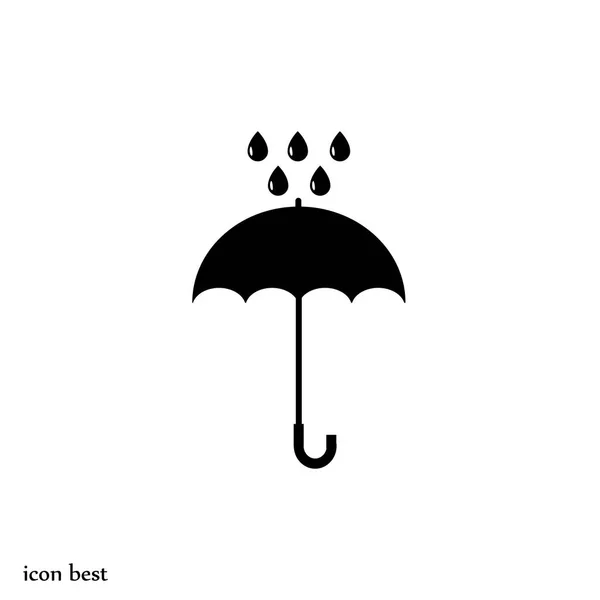 Umbrella and rain drops icon — Stock Vector