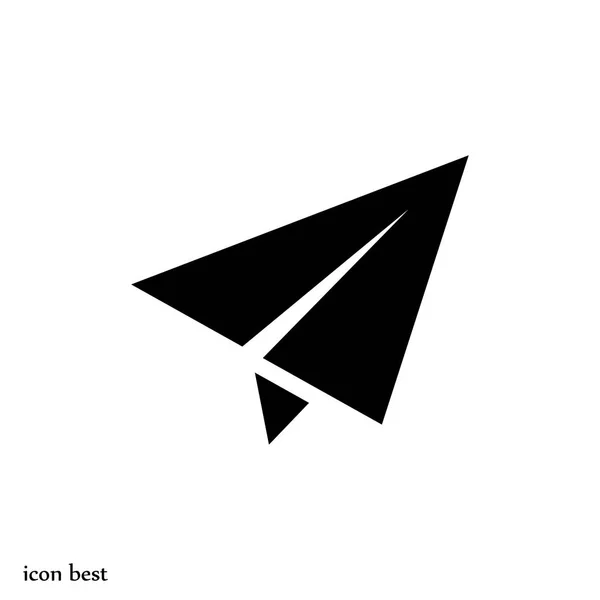 Ícone de avião de papel — Vetor de Stock