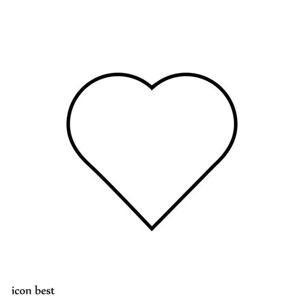 Coeur icône simple — Image vectorielle