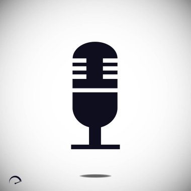 Basit mikrofon simgesi