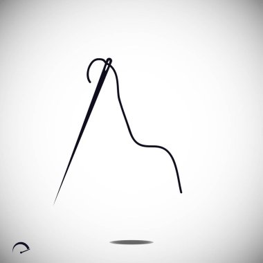 iş parçacığı simgesi ile iğne