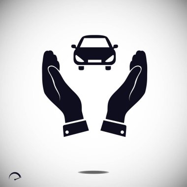elinde araba simgesi