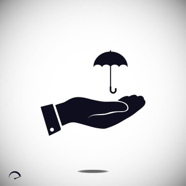 Şemsiye el simgesi