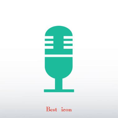 Basit mikrofon simgesi