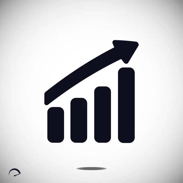 Ícone gráfico de negócios —  Vetores de Stock