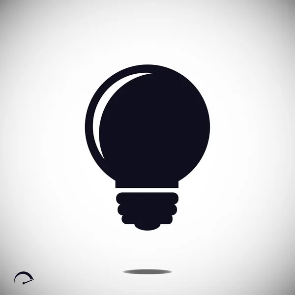 Light bulb simple icon — Stock Vector