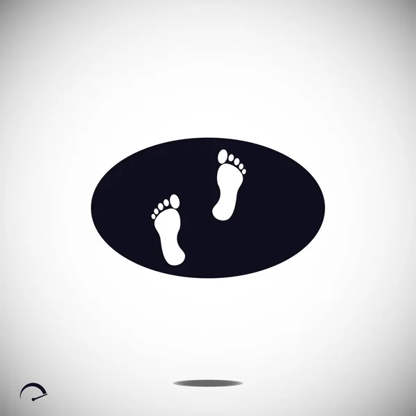 Menselijke voetafdrukken pictogram — Stockvector