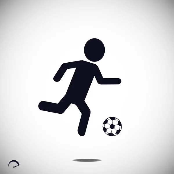 Icono jugador de fútbol — Vector de stock